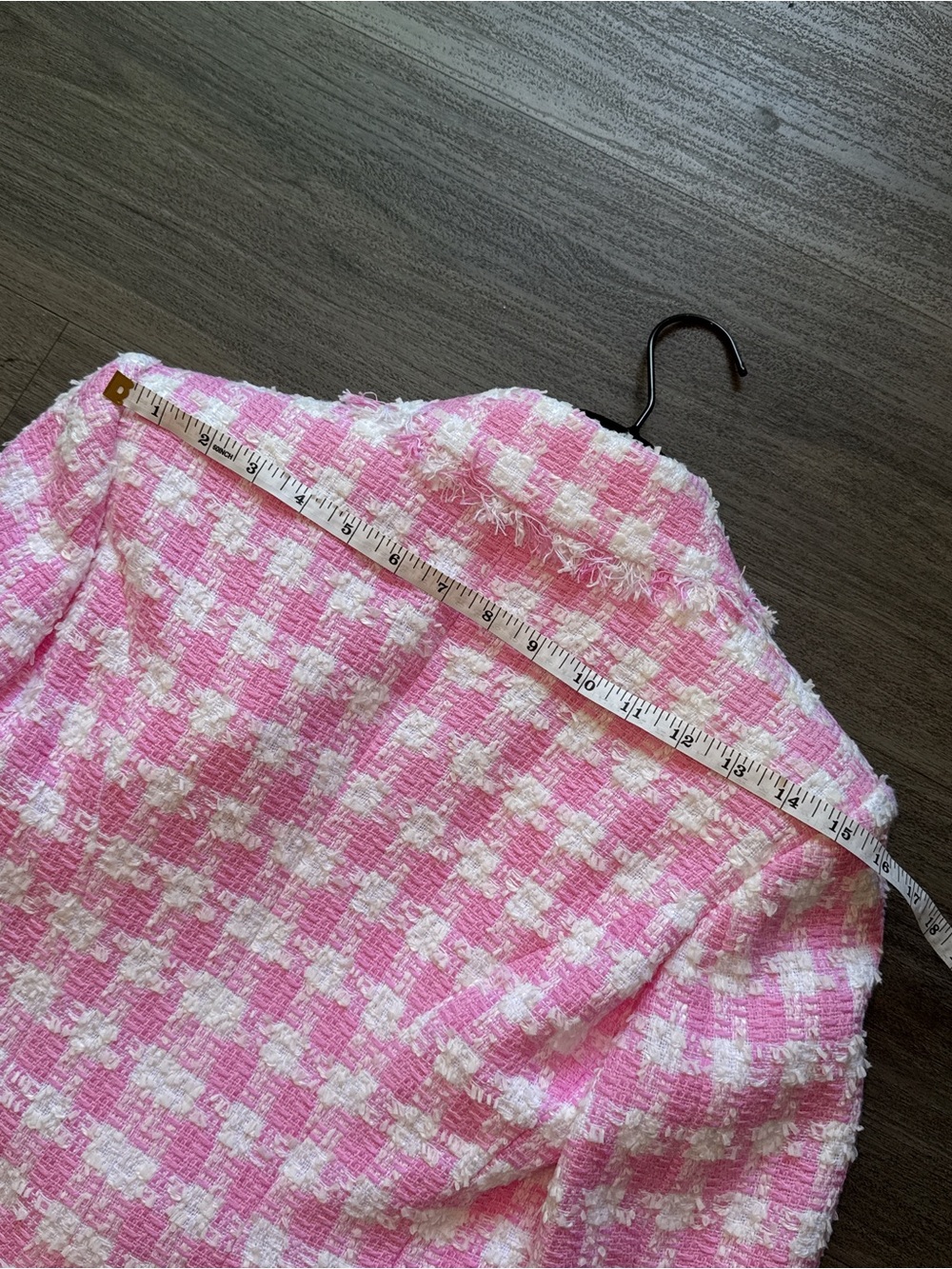 Balmain Pink & White Tweed Double-Breasted Blazer - Picture 6 of 8